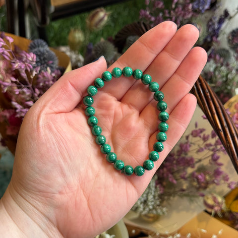 Ravenstone Crystals Malachite Stretch Bracelet
