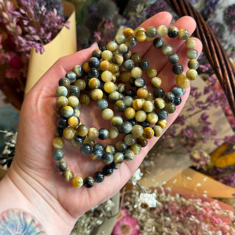 Ravenstone Crystals Mixed Tiger's Eye Stretch Bracelet