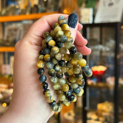 Ravenstone Crystals Mixed Tiger's Eye Stretch Bracelet
