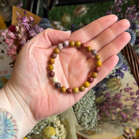 Ravenstone Crystals Mookaite Stretch Bracelet