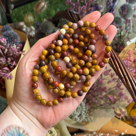 Ravenstone Crystals Mookaite Stretch Bracelet
