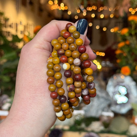 Ravenstone Crystals Mookaite Stretch Bracelet