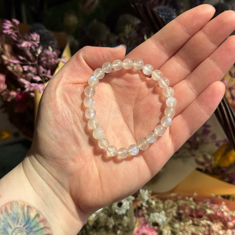 Ravenstone Crystals Moonstone Stretch Bracelet