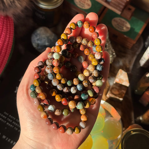 Ravenstone Crystals Ocean Jasper Stretch Bracelet
