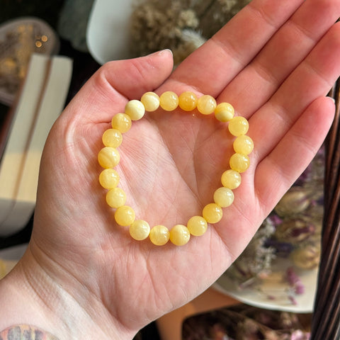 Ravenstone Crystals Orange Calcite Stretch Bracelet