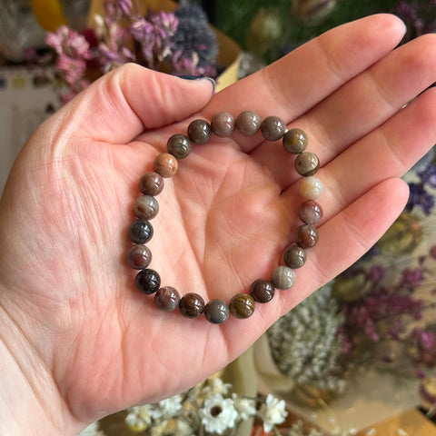 Ravenstone Crystals Petrified Wood Stretch Bracelet