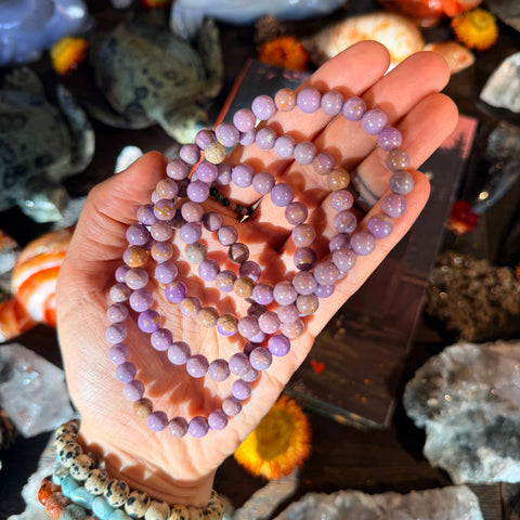 Ravenstone Crystals Phosphosiderite Stretch Bracelet | 7mm