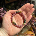 Ravenstone Crystals Pink and Green Tourmaline Stretch Bracelet