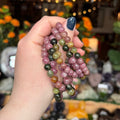Ravenstone Crystals Pink and Green Tourmaline Stretch Bracelet