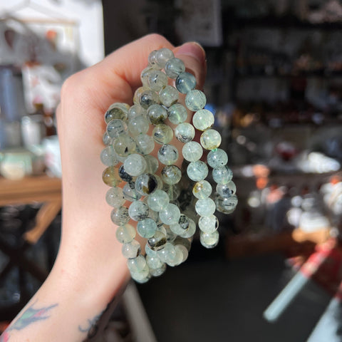 Ravenstone Crystals Prehnite Stretch Bracelet