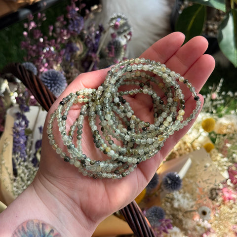 Ravenstone Crystals Prehnite Stretch Bracelet | 4mm
