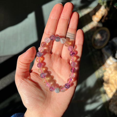 Ravenstone Crystals Rainbow Fluorite Stretch Bracelet