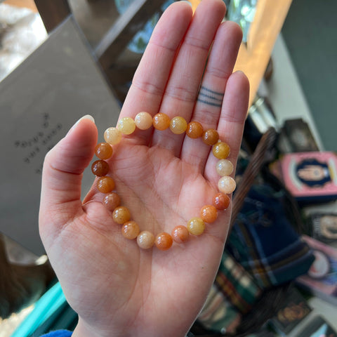 Ravenstone Crystals Red Aventurine Stretch Bracelet