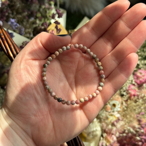 Ravenstone Crystals Rhodochrosite Stretch Bracelet | 4mm