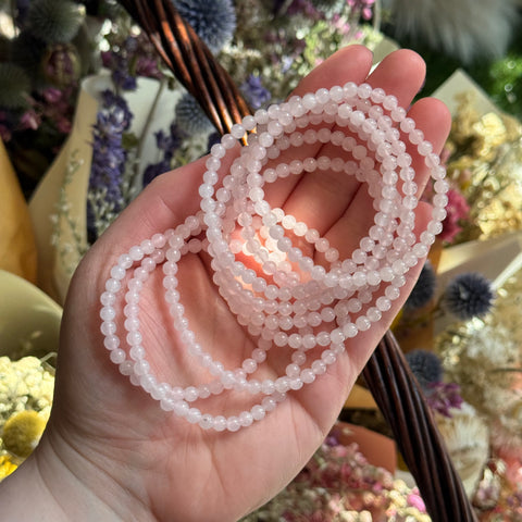 Ravenstone Crystals Rose Quartz Stretch Bracelet | 4mm