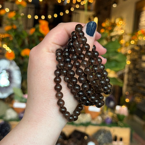 Ravenstone Crystals Smoky Quartz Stretch Bracelet