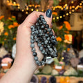 Ravenstone Crystals Snowflake Obsidian Stretch Bracelet