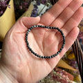 Ravenstone Crystals Snowflake Obsidian Stretch Bracelet | 4mm