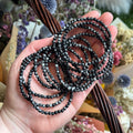 Ravenstone Crystals Snowflake Obsidian Stretch Bracelet | 4mm
