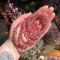 Ravenstone Crystals Strawberry Quartz Stretch Bracelet