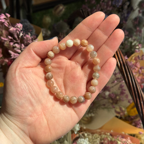 Ravenstone Crystals Sunstone | Moonstone Stretch Bracelet