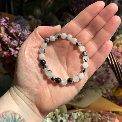 Ravenstone Crystals Tourmalated Quartz Stretch Bracelet