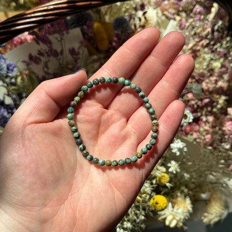 Ravenstone Crystals Turquoise Stretch Bracelet | 4mm