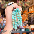 Ravenstone Crystals Turquoise Stretch Bracelet | 9mm