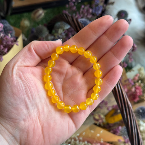 Ravenstone Crystals Yellow Jade Stretch Bracelet