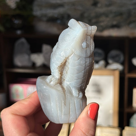Ravenstone Crystals Agate Owl "Charlene"