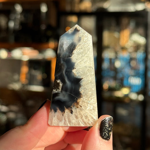 Ravenstone Crystals Black Agate "Ruby Sue"