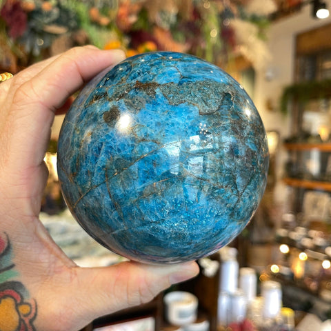 Ravenstone Crystals Blue Apatite "Abbie"