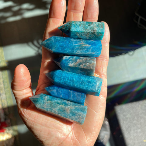 Ravenstone Crystals Blue Apatite Point