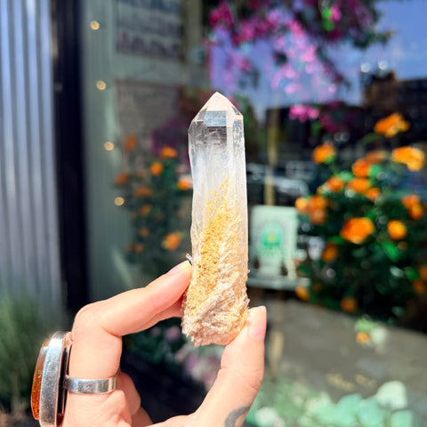 Ravenstone Crystals Blue Smoke Golden Healer Quartz "Brett"