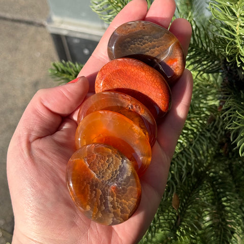 Ravenstone Crystals Carnelian Worry Stone | Thumb Stone