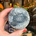 Ravenstone Crystals Celestite Sphere "Brooks"