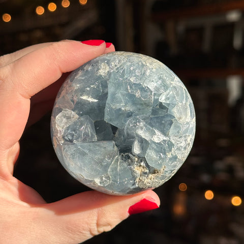 Ravenstone Crystals Celestite Sphere "Diane"