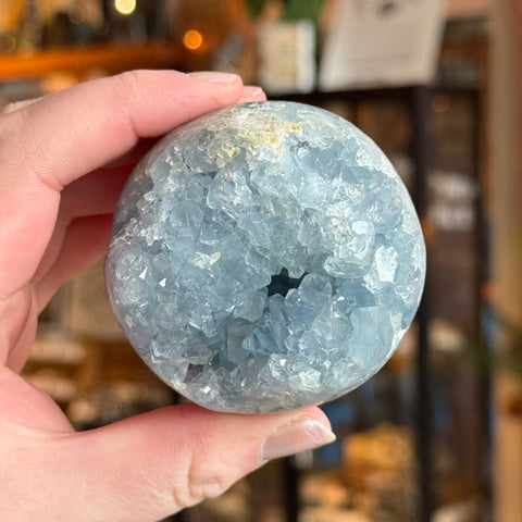 Ravenstone Crystals Celestite Sphere "Esther"