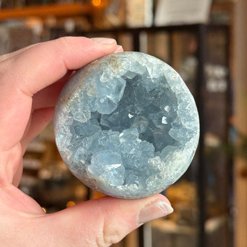 Ravenstone Crystals Celestite Sphere "Pauly"