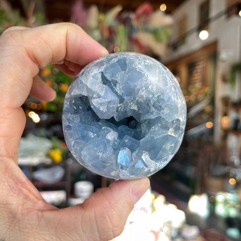 Ravenstone Crystals Celestite Sphere "Terry"