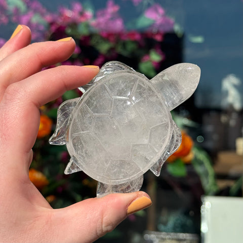 Crystal Back Turtle Clear Quartz Turtle