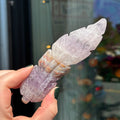 Ravenstone Crystals Crazy Lace Amethyst Feather "Blanche"