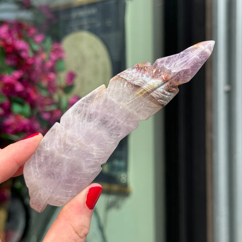 Ravenstone Crystals Crazy Lace Amethyst Feather "Brianna"