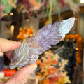 Ravenstone Crystals Crazy Lace Amethyst Feather "Finnegan"
