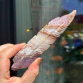 Ravenstone Crystals Crazy Lace Amethyst Feather "Harmony"
