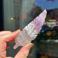 Ravenstone Crystals Crazy Lace Amethyst Feather "Kai"
