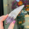 Ravenstone Crystals Crazy Lace Amethyst Feather "Lindsay"