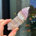 Ravenstone Crystals Crazy Lace Amethyst Feather "Miley"