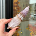 Ravenstone Crystals Crazy Lace Amethyst Feather "Payton"