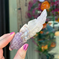 Ravenstone Crystals Crazy Lace Amethyst Feather "Summer"